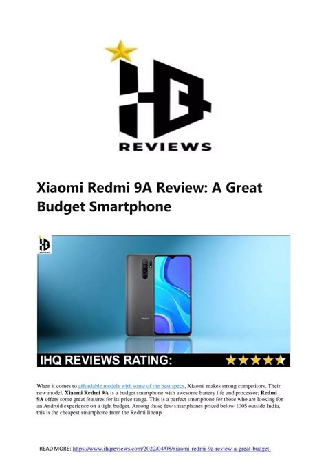 The Redmi 9A: Still a Great Budget Smartphone in [Current Year]? A Comprehensive Review